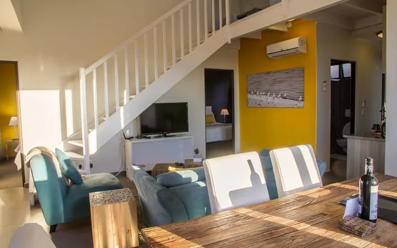 Self-catering boutique guesthouse room in Swakopmund, the budget coastal base for Namib Desert tours, Namibia