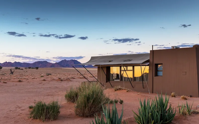 Pool deck facing the desert at Sossusvlei Lodge beside the Sesriem gate, where to stay near Sossusvlei, Namibia