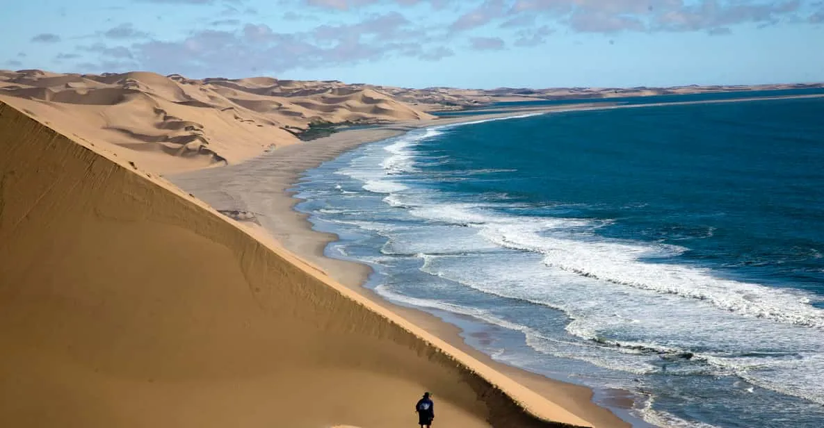 Fresh Namibian oysters served on a dune crest on an afternoon Sandwich Harbour 4x4 tour, Namib Desert, Namibia